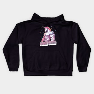 Unicorn I Sweat Glitter Funny Gym Workout Kids Hoodie